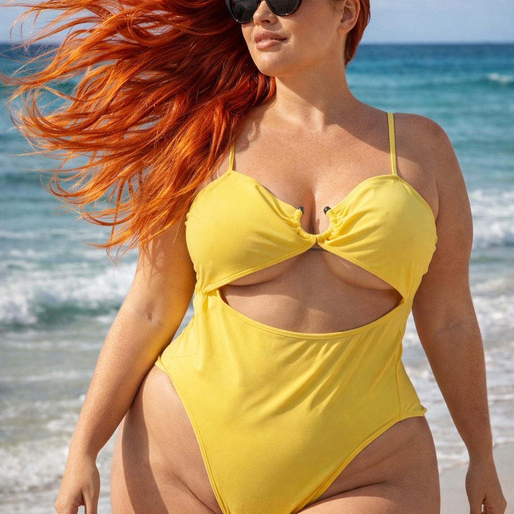 Forever 21 Bright Yellow Swimwear